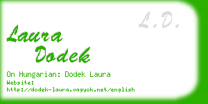 laura dodek business card